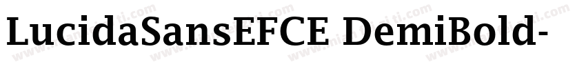 LucidaSansEFCE DemiBold字体转换